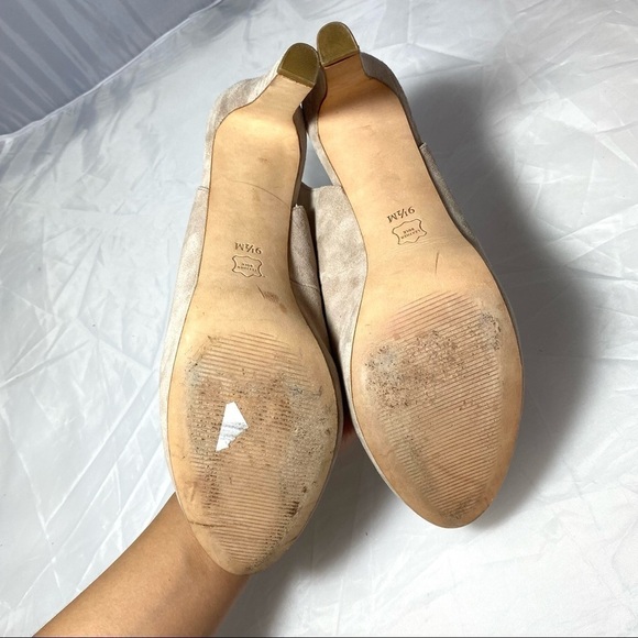 Talbots almond toe nude slingback heels size 9.5 - Picture 5 of 7